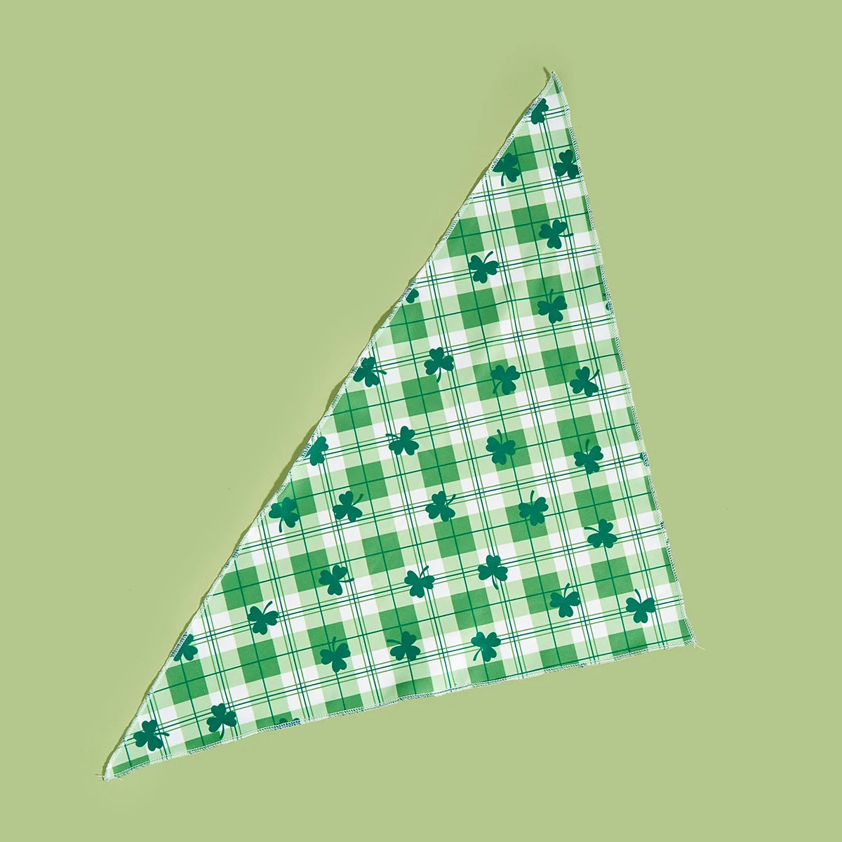 St Patricks Day Dog Cat Bandanas Small Medium Large Clovers Green Triangle Holiday Plaid Green Scarves for Small Medium Large Do