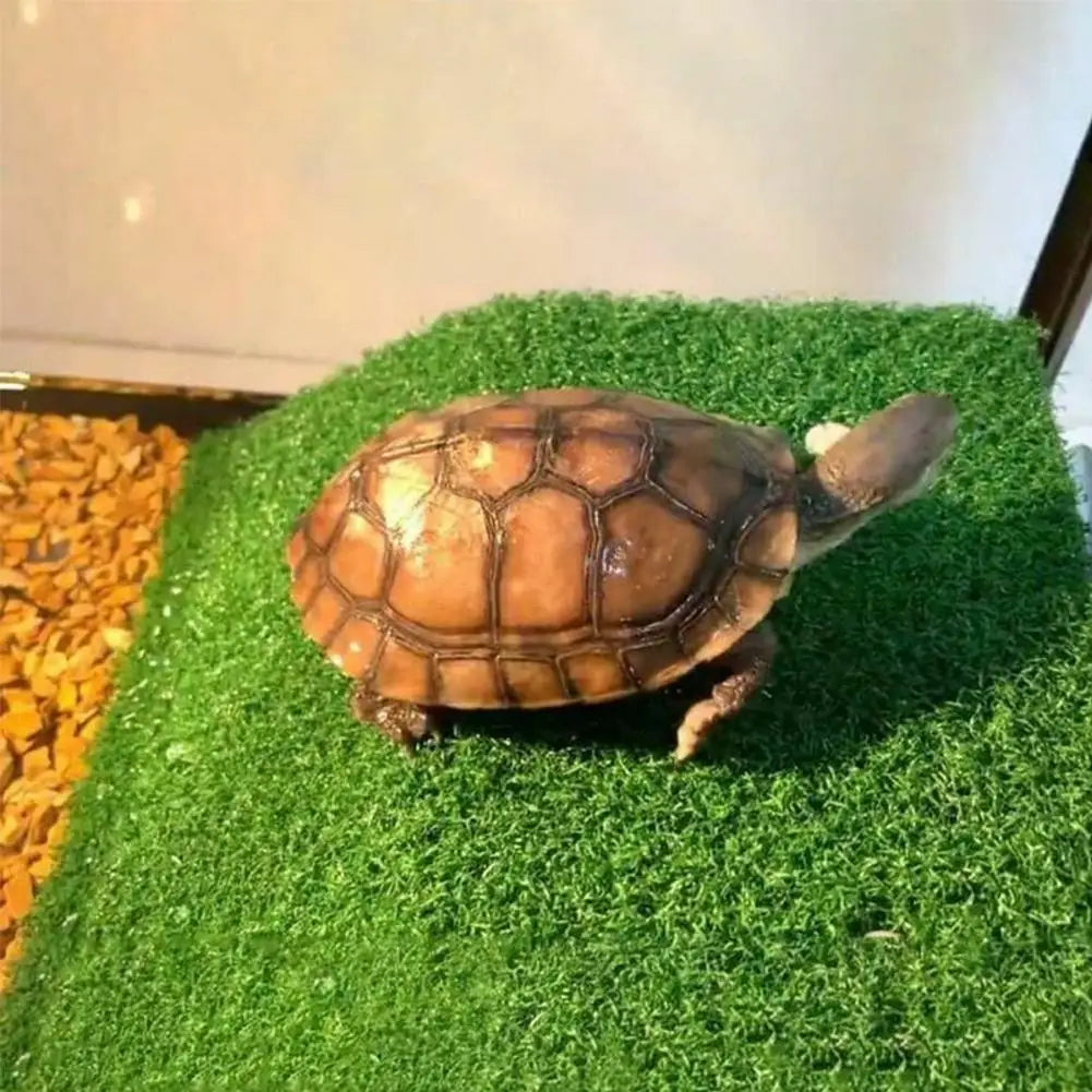 Turtle Basking Platform Lawn Resting Basking Platform Simulation Grass Ramps Tortoise Habitat Terrace Turtle Tank Accessories