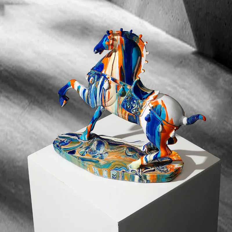 Large Luxury Horse Figurine Modern Creative Home Decor for Living Room TV Cabinet Entryway Elegant Housewarming Gift