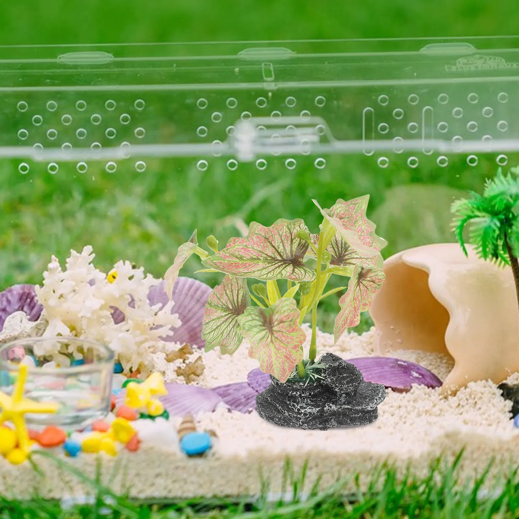 Realistic Reptile Climbing Decorative Plant Artificial Aquarium Plant Terrarium Decoration for Bearded Dragon Hermit Crab Fish