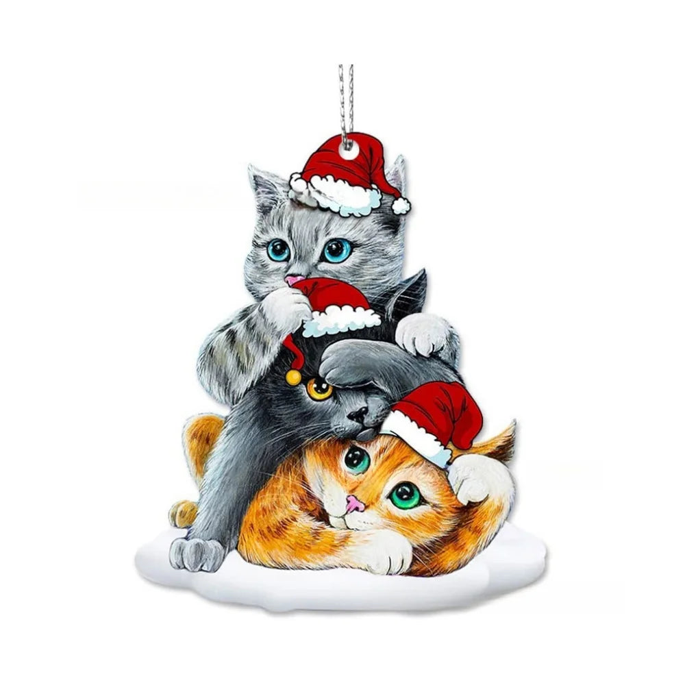 Black Cat Christmas Ornament