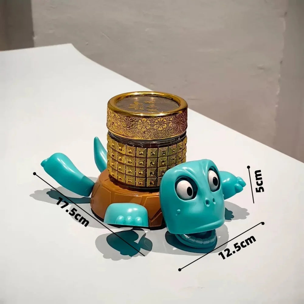 Press Struggling Turtle Toy Creative Fun Turtle Cup Pad Mug Holder with Funny Expression Decor ﻿Kid Prank Toy Gift