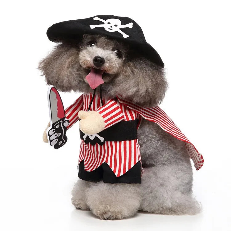 Halloween Knife-Themed Gum Dog Suit Funny Cute Pet Costume for Winter Best Sales! Small Size Cloth Shirt Design