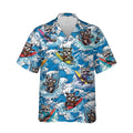 Funny Animal Raccoon 3D Print Beach Shirts For Men Procyon Lotor Lover Short Sleeve Bear Lapel Blouse Hawaiian Boy Button Tops