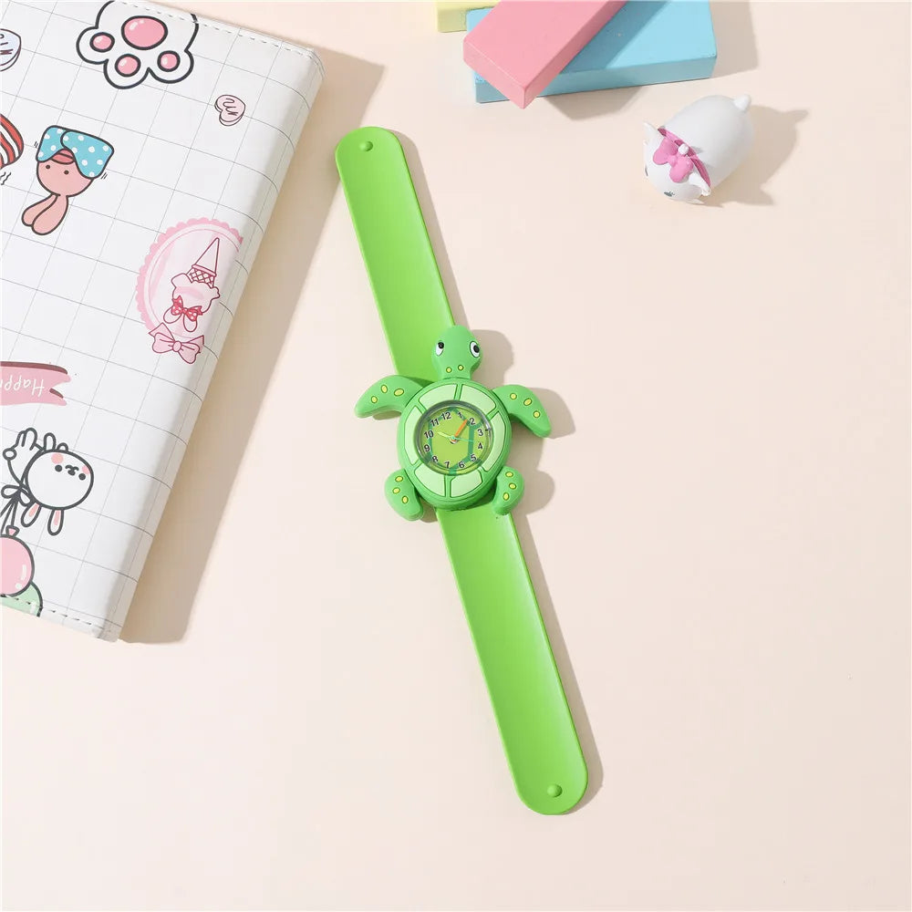 Sea turtles Animals children watch Green Cute Kid  Silicone Wristwatch Adjustable Band