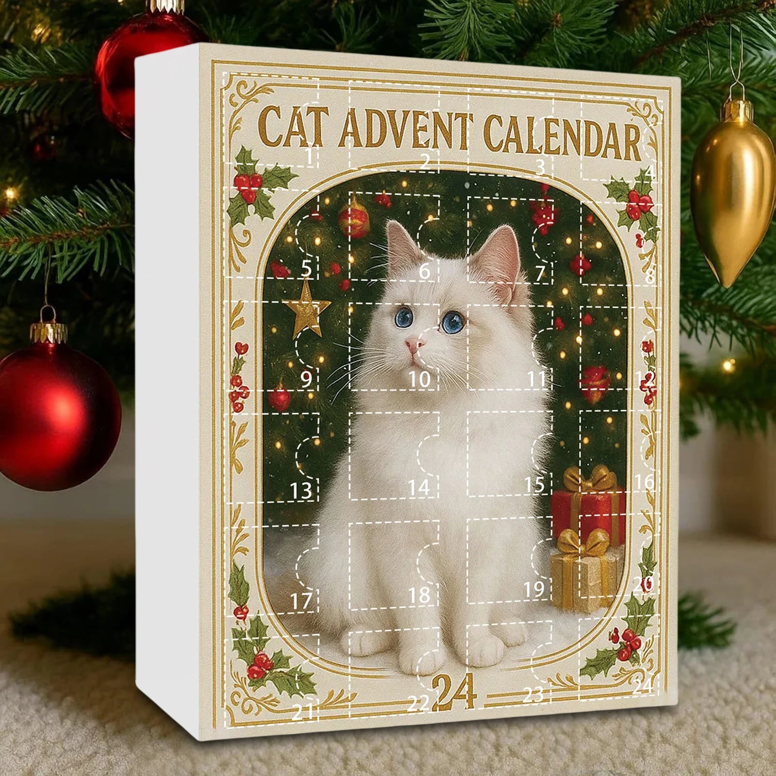 Dog/Dragon/Cat 24 Days Christmas Countdown Calendar Christmas Advent Calendar Xmas Countdown Calendar for Dog Lovers 2D