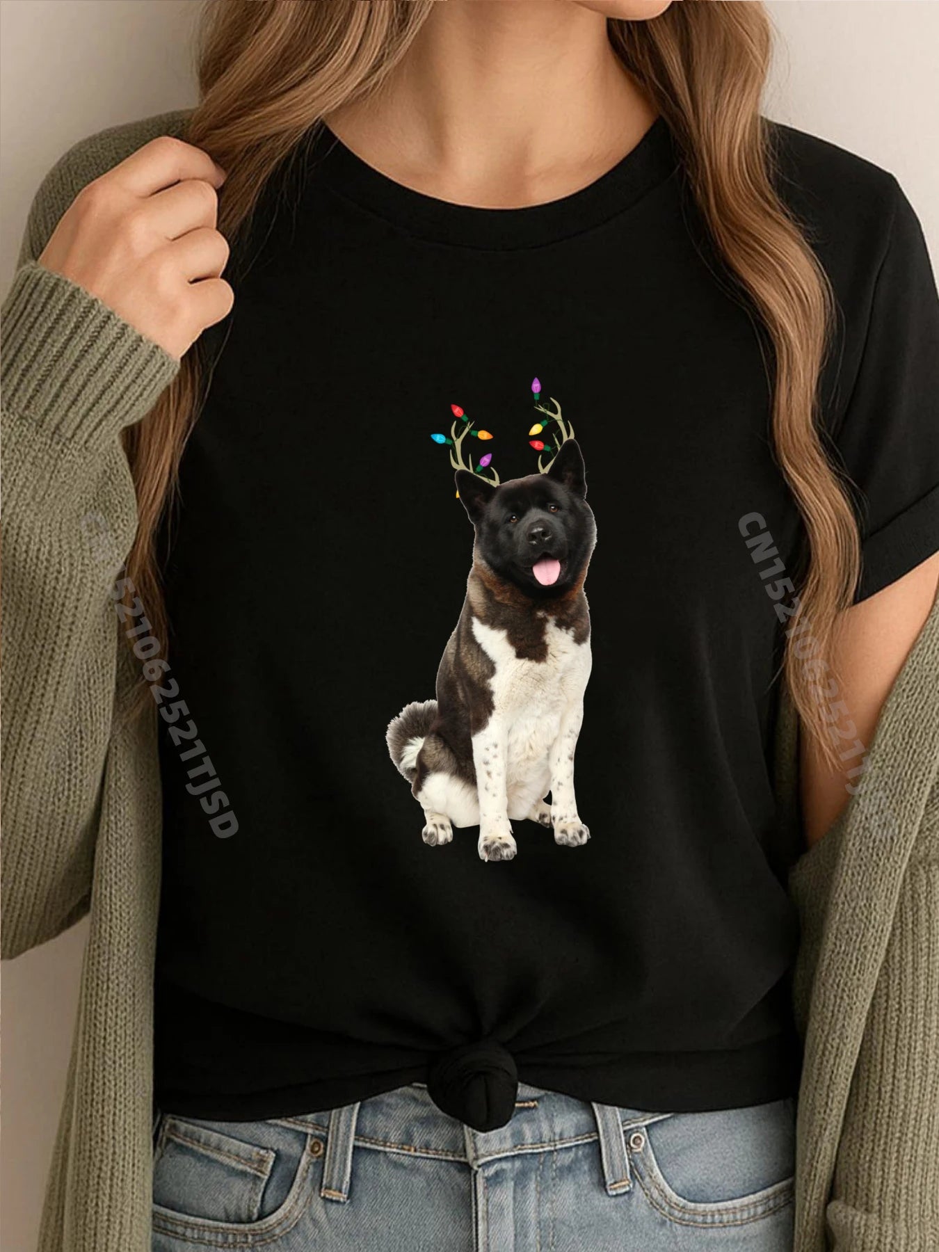 American Akita Reindeer Christmas T-Shirts