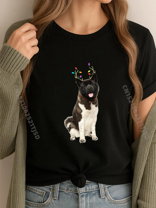 American Akita Reindeer Christmas T-Shirts