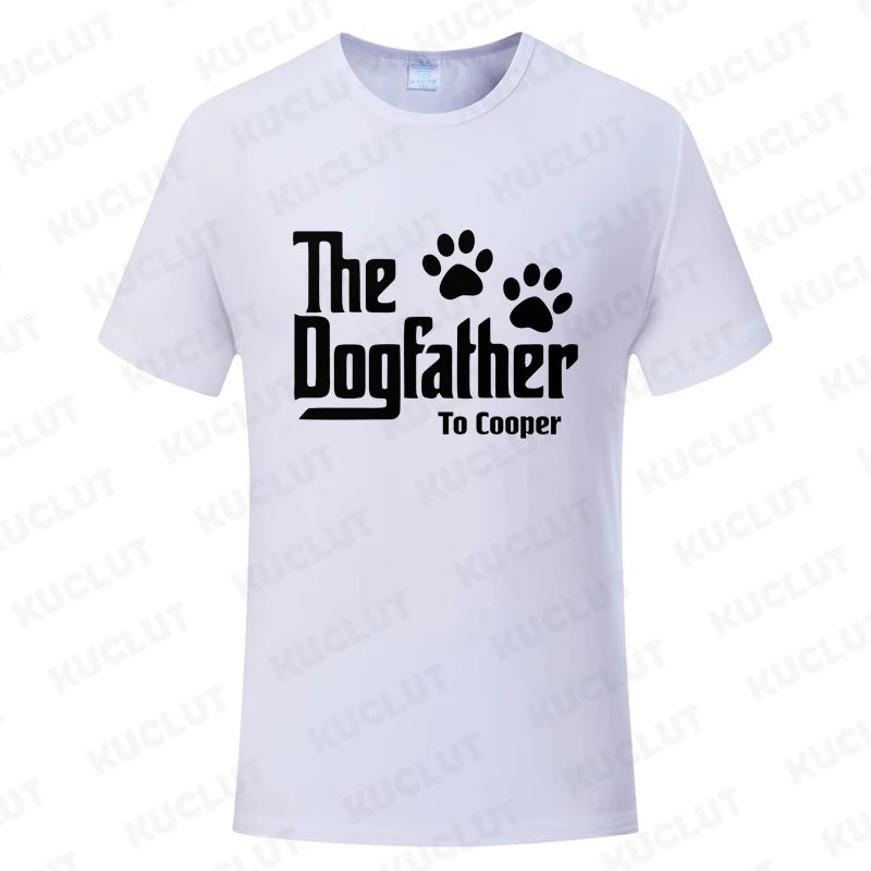 The Dog Father Funny Design T-shirts for Men Dad Dad Fathers Day Tshirts Short Sleeve Clothes Dog Pet Lover Shirts Papa Tops