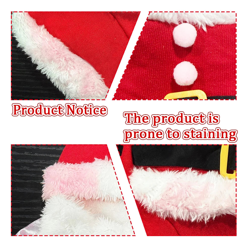 Christmas Dog Costume Funny Santa Claus Clothes For Small Medium Dogs Cats Cute Puppy Dress Up Apparel Chihuahua Pug Party Gifts