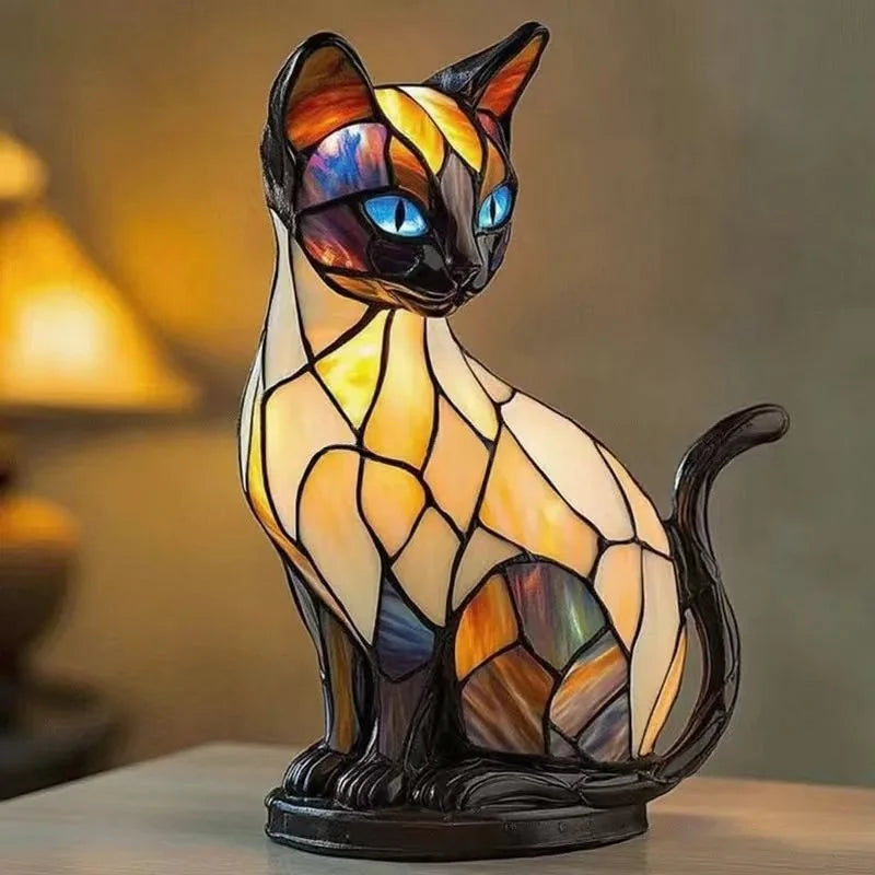 Dog Resin LED Night Light Art Animal Statue Creative Home Desktop Decoration Ornament