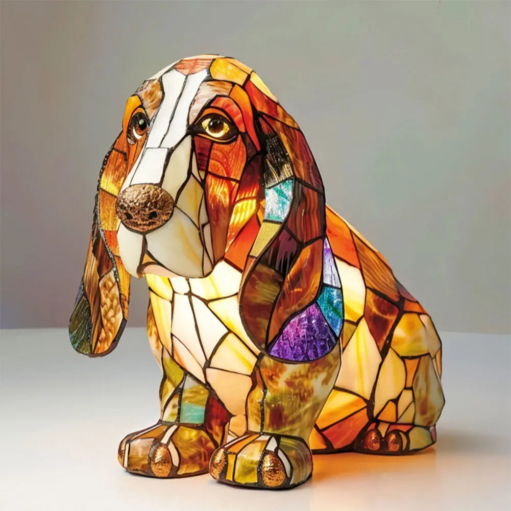 Dog Glass Lamp