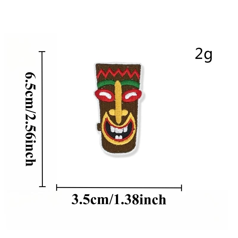 Summer Hot Hawaii Beaches Sun Hula Sea Iron-on Sew Embroidery Badge Patches DIY T-shirt Hat Backpack Clothing Appliques Sticker