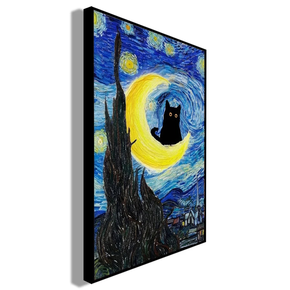 Black Cat Art Posters