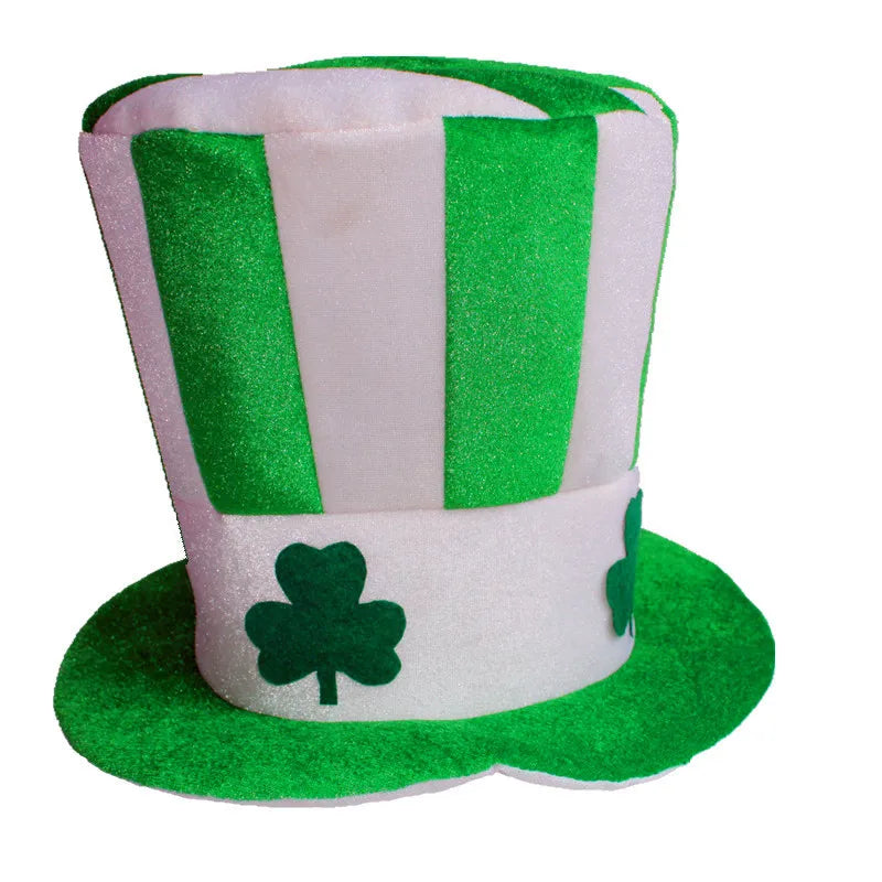 St. Patrick's Day Hat, Festival Party, Digital Print, Irish Green Clover