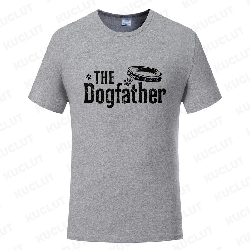 The Dog Father Funny Design T-shirts for Men Dad Dad Fathers Day Tshirts Short Sleeve Clothes Dog Pet Lover Shirts Papa Tops