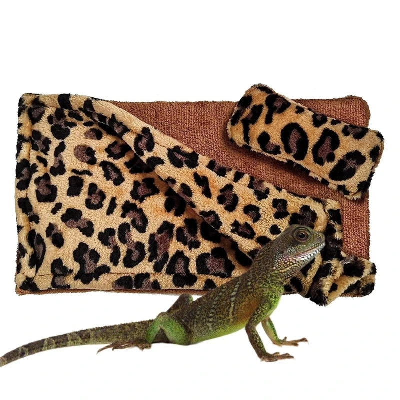 Sleeping Bag Bearded Dragon Accessories Bearded Dragon Bed with Pillow and Blanket Hideout Habitat