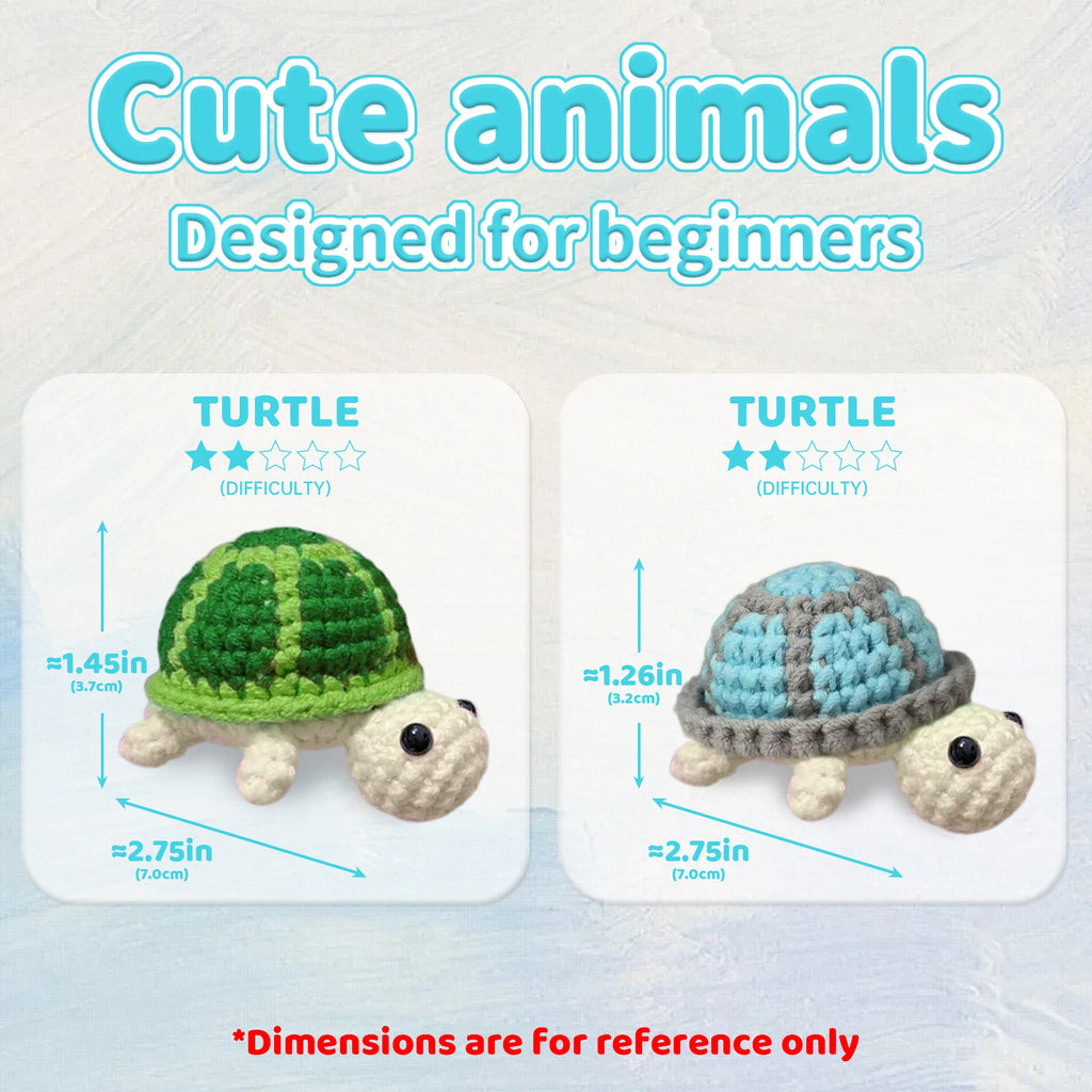 Turtle Knitting Kit for Beginners, Perfect Gift Idea for Craft Enthusiasts(Accessories In Random Color)