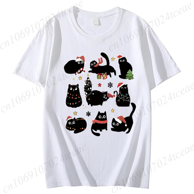 Cute Black Cat Christmas Shirt