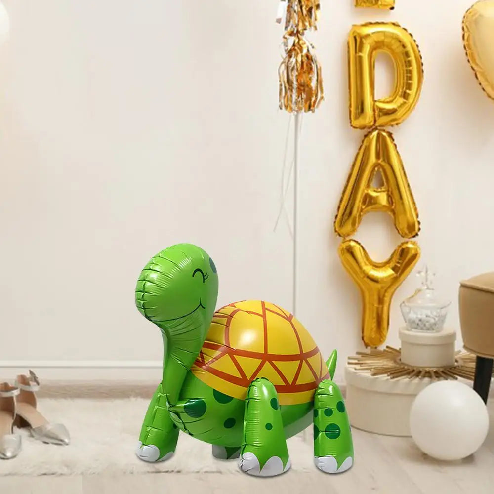 Sea Turtle Balloon Cute 4D Inflatable Animals Foil Turtles Blow Up Animals Cute Turtle Themed Decorations For Jungle Forest Zoo