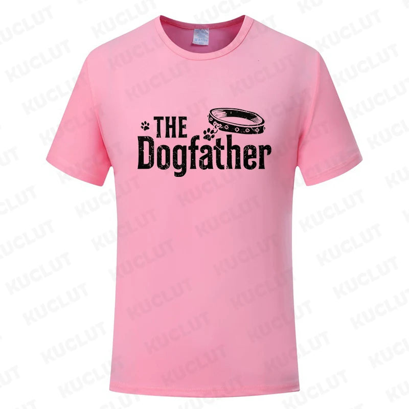 The Dog Father Funny Design T-shirts for Men Dad Dad Fathers Day Tshirts Short Sleeve Clothes Dog Pet Lover Shirts Papa Tops