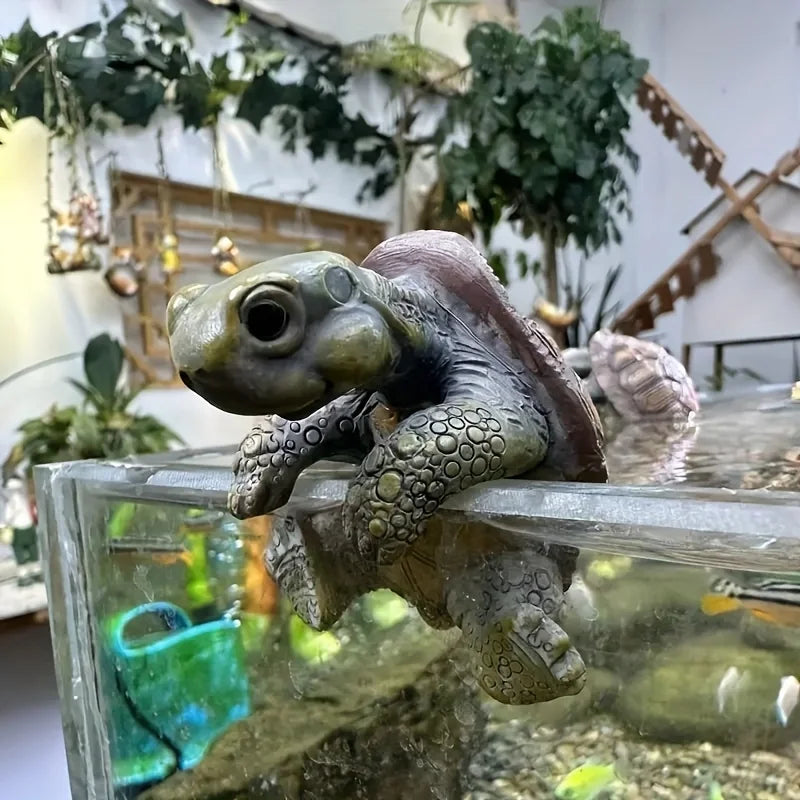 1pc Garden Turtle Statue for Aquarium Decoration, fish tank accessories, for Outdoor Garden,Courtyard, Pool,Landscape Decoration
