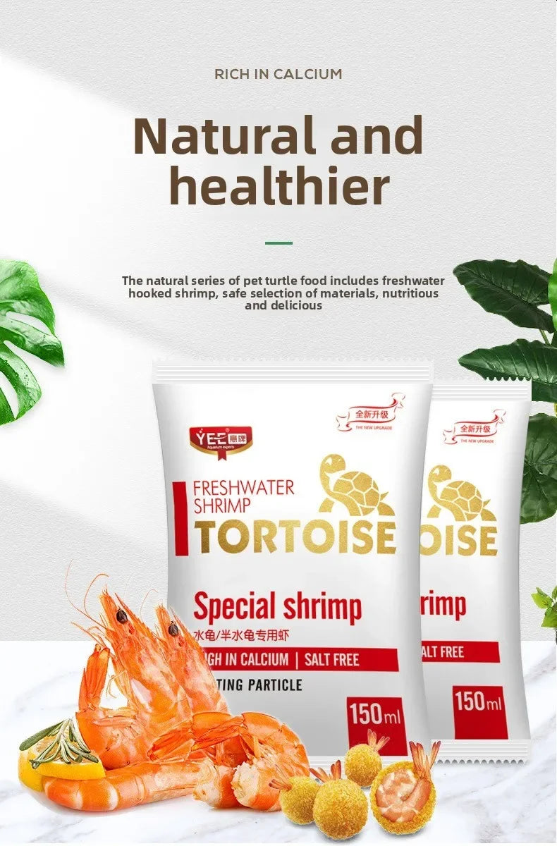 Yee Turtle Food - Color Enhancing & Calcium Rich Formula for Baby Turtles - Red-Eared Slider, Terrapin & Semi-Aquatic Turtles