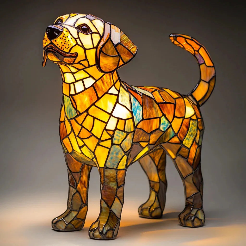 Dog, Cat & Animals Glass Lamp