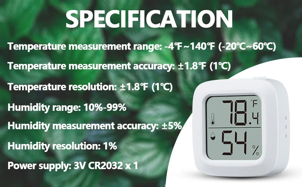 Reptile Thermometer and Hygrometer – Fast Accurate LCD Digital Temp & Humidity Meter for Bearded Dragon Tank Accessories