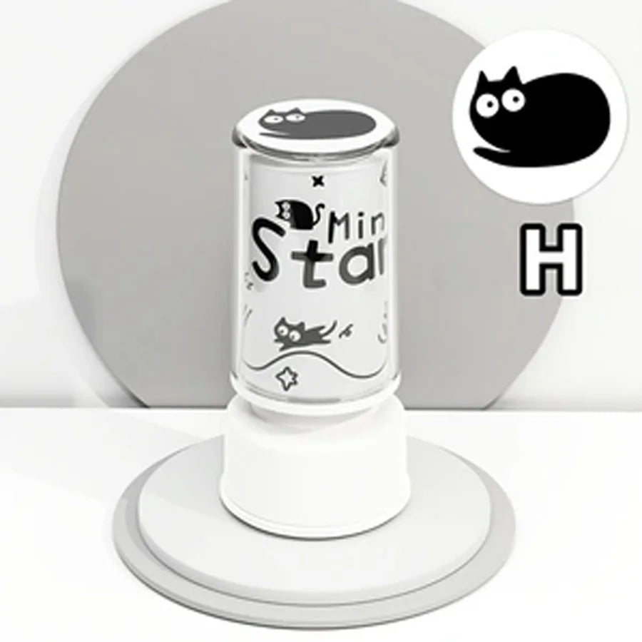 Cute black cat stamp