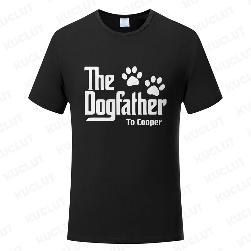 The Dog Father Funny Design T-shirts for Men Dad Dad Fathers Day Tshirts Short Sleeve Clothes Dog Pet Lover Shirts Papa Tops