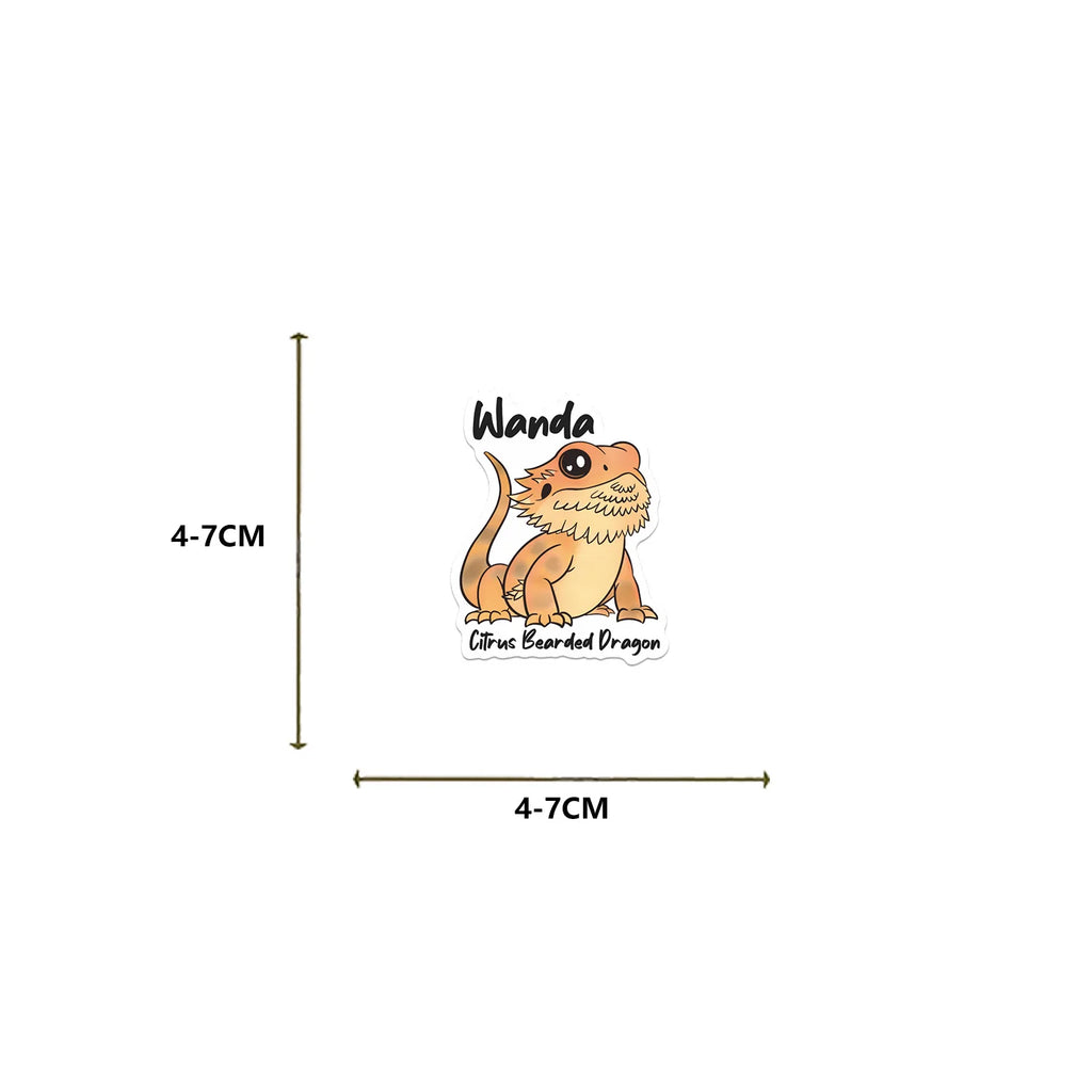 50Pcs  Bearded Dragon Stickers DIY Stickers Scrapbooking Phone Luggage Skateboard Waterproof Decals
