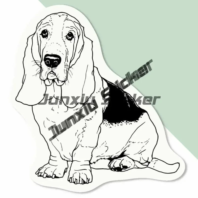 Sweet Basset Hound Sticker