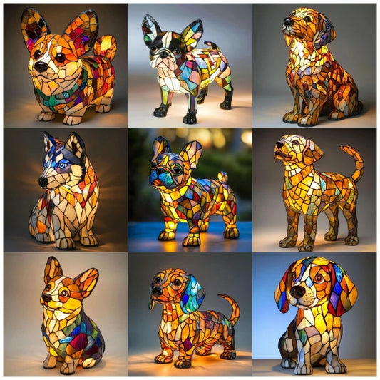 Dog, Cat & Animals Glass Lamp