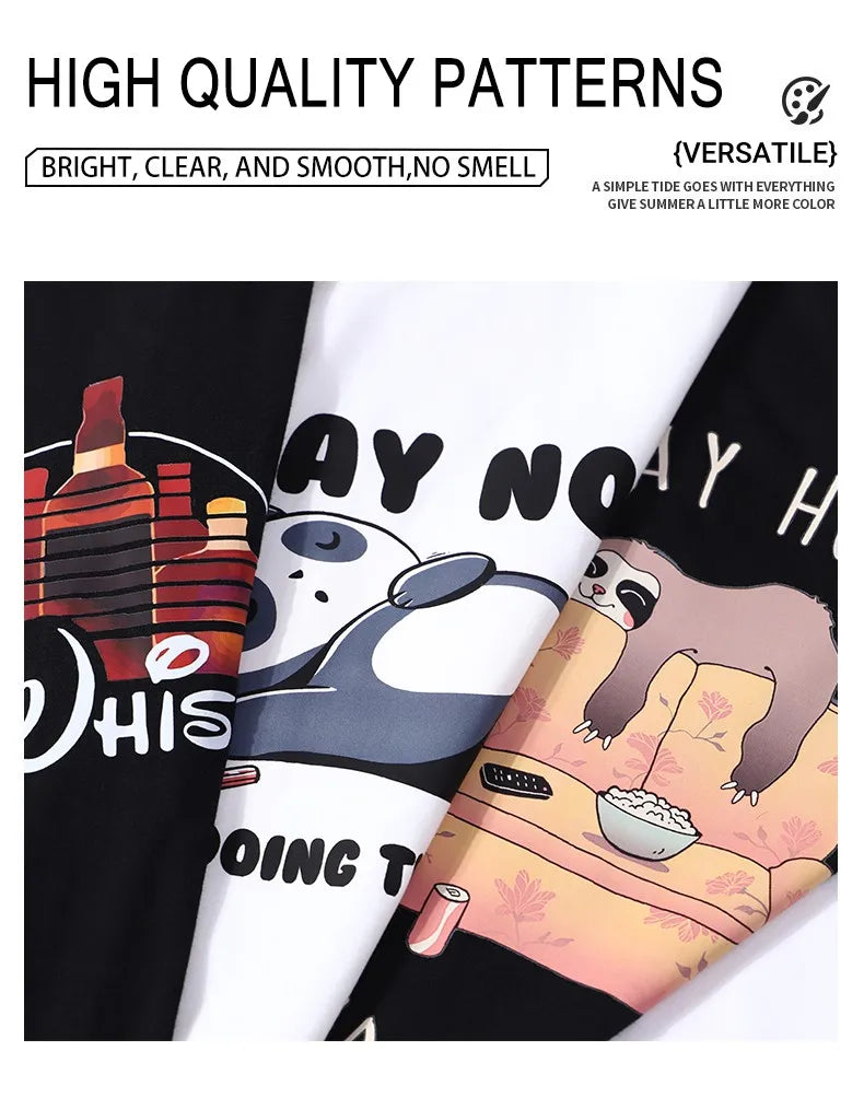 Black Cat Holding A Knife Prints Washed T-Shirt