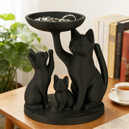 Black Cat Family Shaped Storage Tray