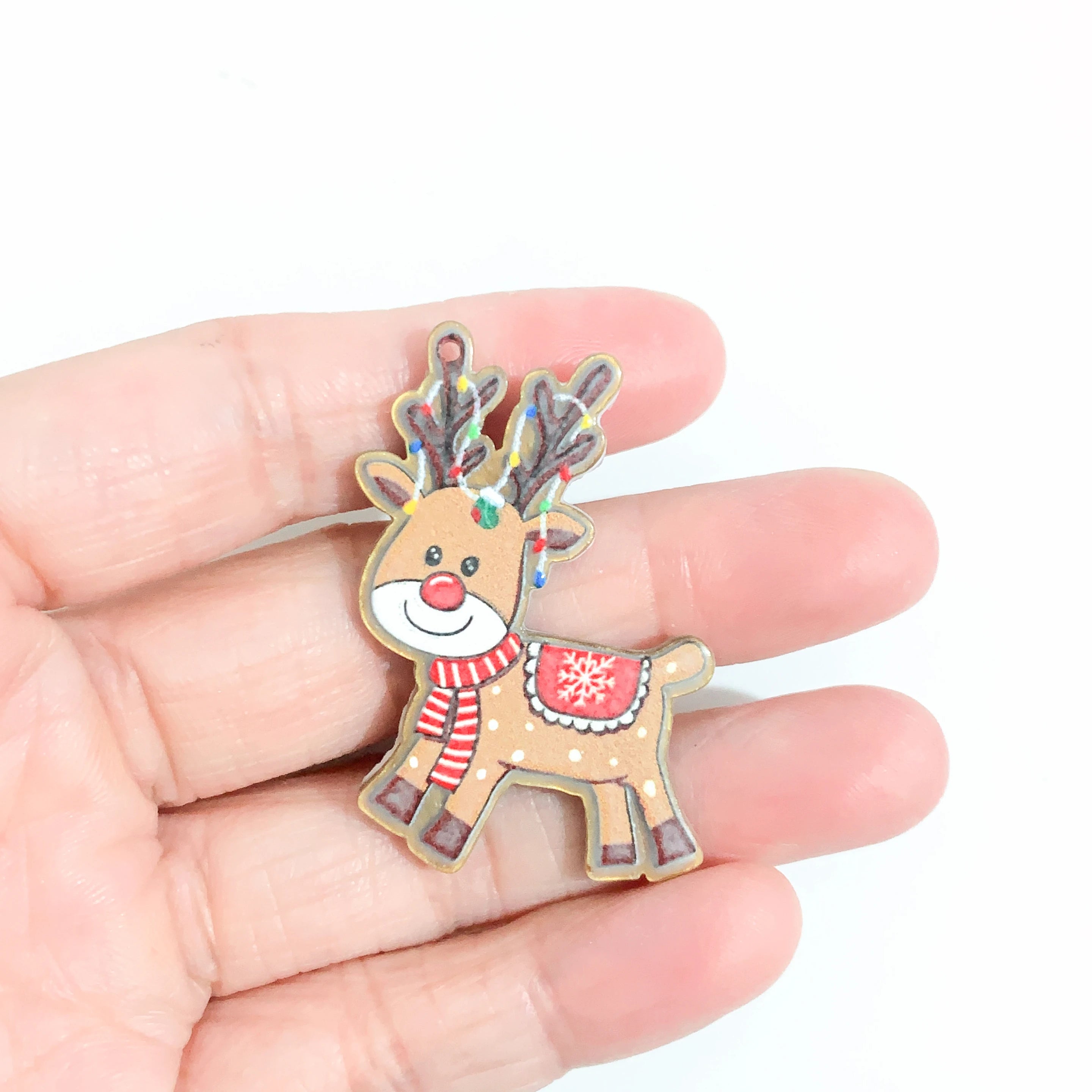 Yak Raccoon Christmas Tree Acrylic Charms Wholesale Bulk for Earring DIY Accessories 5PCS/LOT
