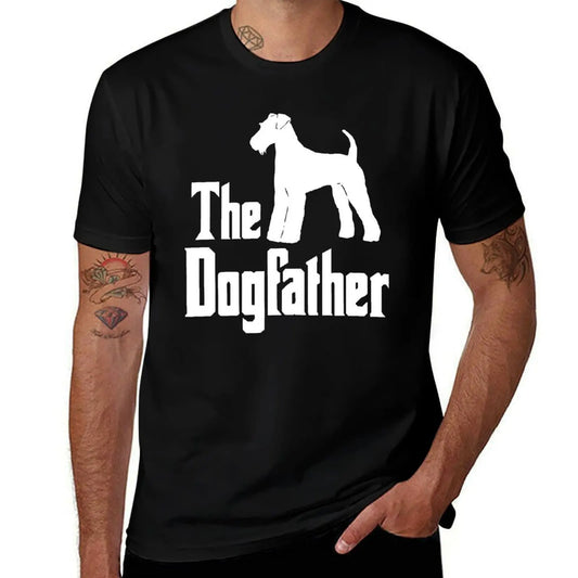 The Dogfather Airedale Terrier silhouette funny T-Shirt