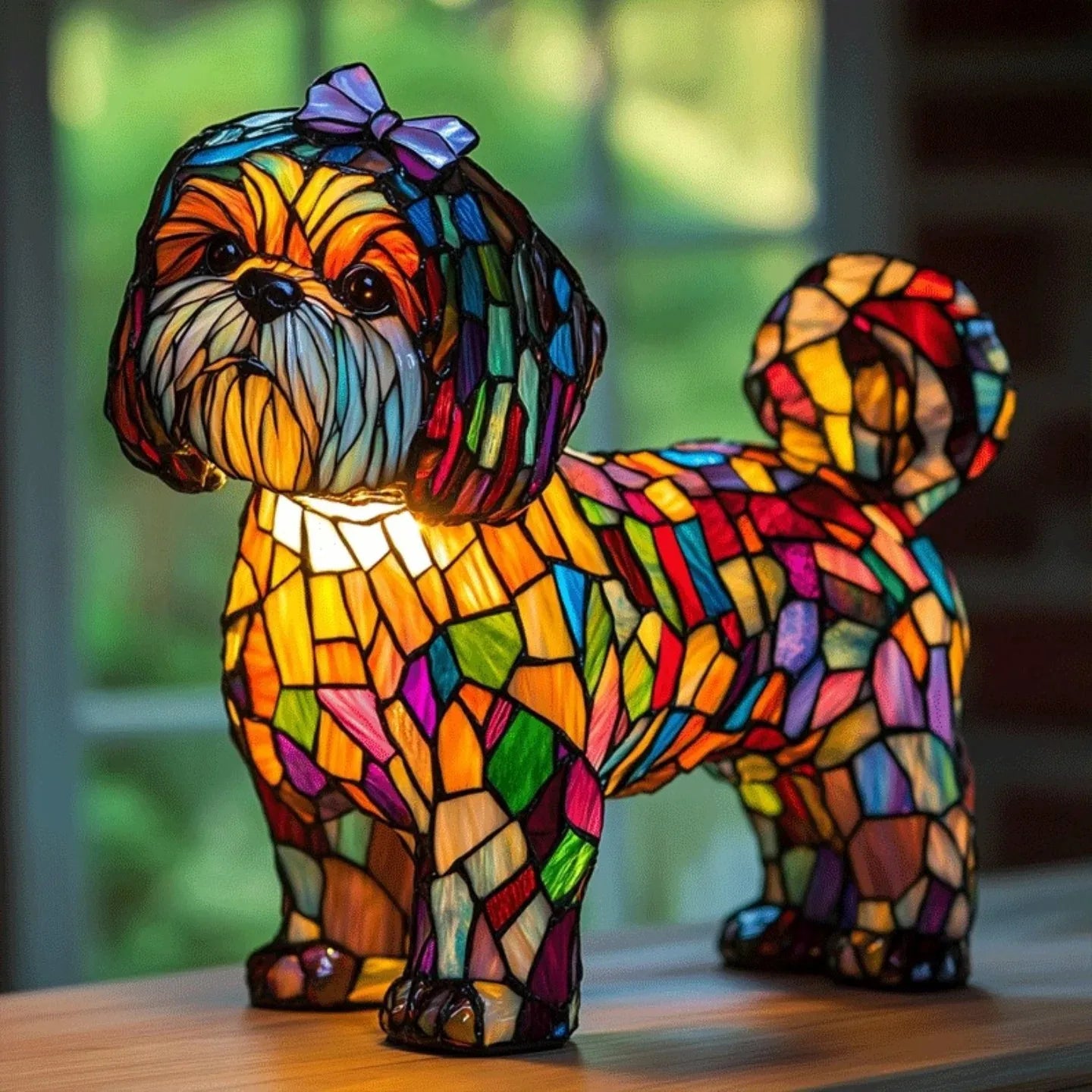 Dog, Cat & Animals Glass Lamp
