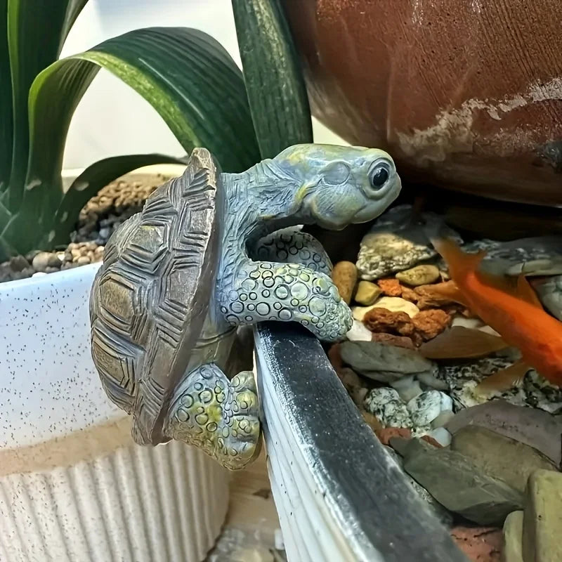 1pc Garden Turtle Statue for Aquarium Decoration, fish tank accessories, for Outdoor Garden,Courtyard, Pool,Landscape Decoration