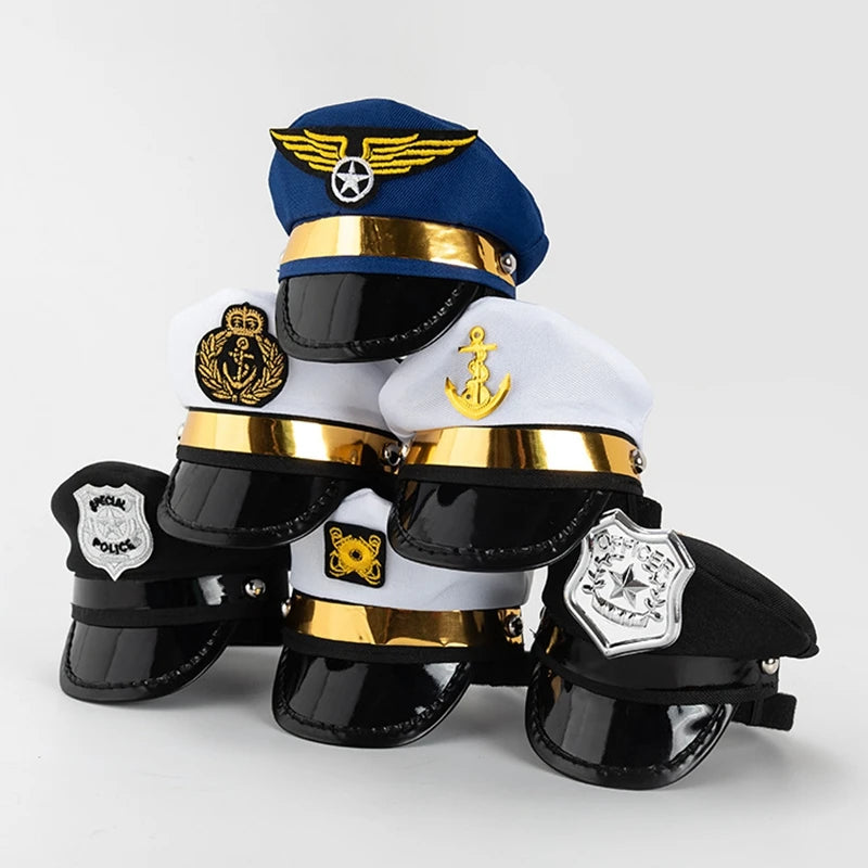 Halloween Pet Cat Dog Cap Funny Pet Product For Photography Cosplay Police Hat Holiday Costume Chihuahua Yorkshire Accessories