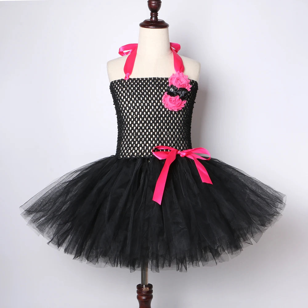 Hot Pink Black Cat Costume for Halloween