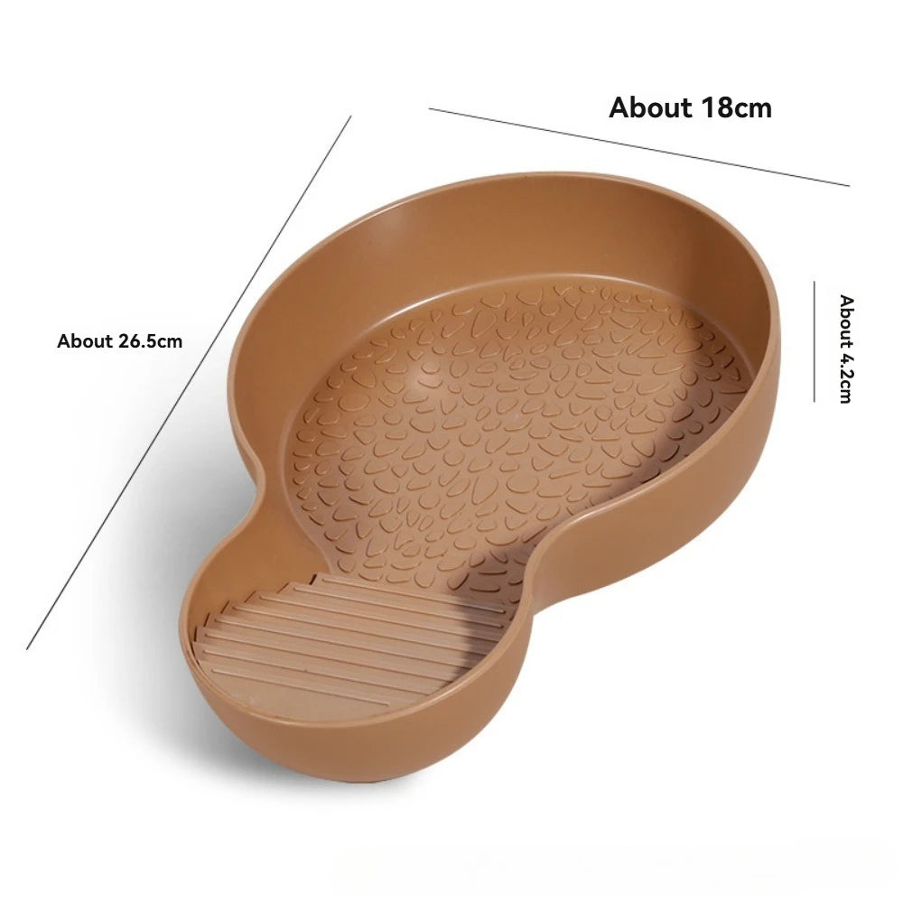 Turtles Bathing Pool Water Bowl with Slip Proof 35x28.50cm Friendly Habitat with Steps for Reptiles Resting and Soaking
