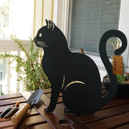 Black Cat Silhouette Garden Decoration