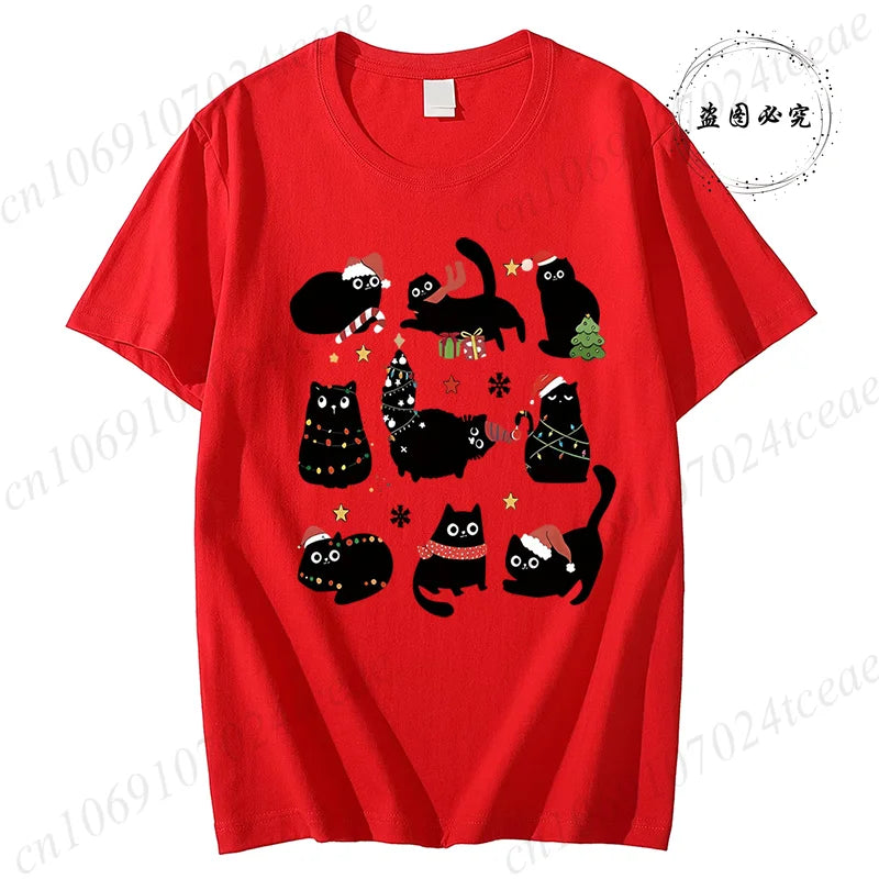 Cute Black Cat Christmas Shirt