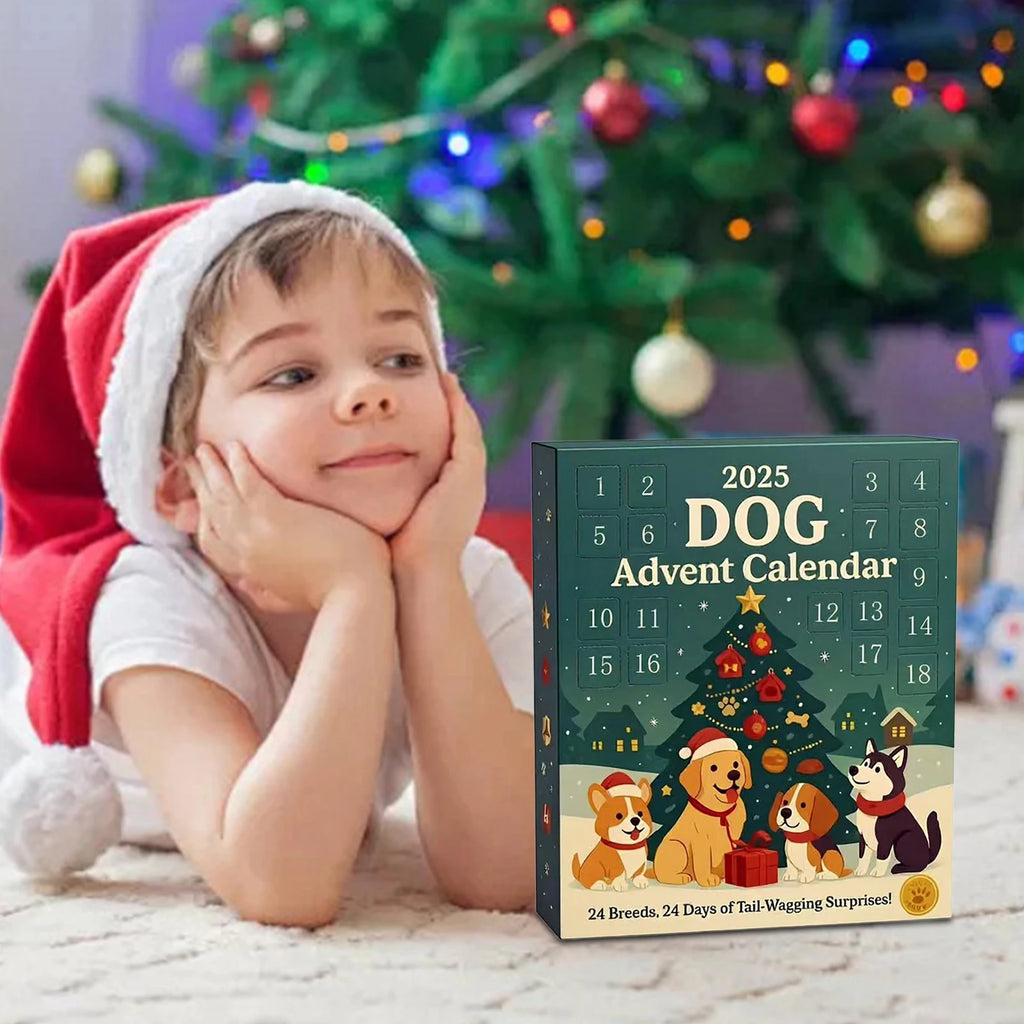 Dog/Dragon/Cat 24 Days Christmas Countdown Calendar Christmas Advent Calendar Xmas Countdown Calendar for Dog Lovers 2D