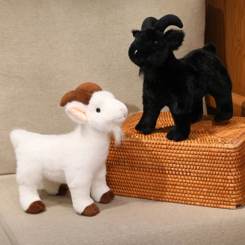 30cm Realistic Goat Plush Toy - Soft Stuffed Animal Goat, Cuddly Farm Animal Gift for Kids, Boys, Girls (Easter/Christmas Gifts)