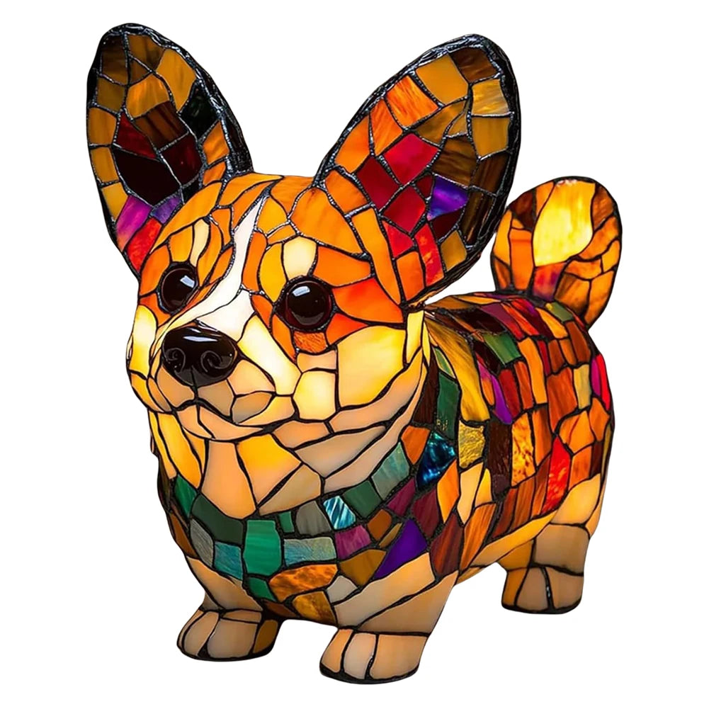 Dog Glass Lamp