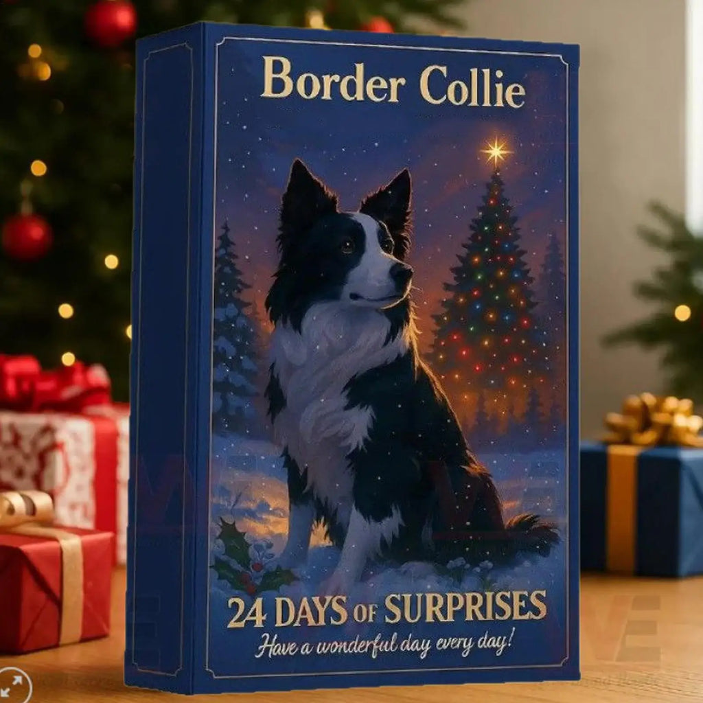 Christmas Calendar 2025 2D Acrylic Advent Dog Figurines 24-Day Animal Calendar Christmas Decorations for Kids Adults Home Decor