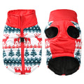 Christmas Dog Costume For Winter Festival Party Pet Jacket For Small Medium Dogs New Year Snowman Print Dogs Outfits With D-ring
